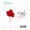 9.7'' 5 Heads Christmas Poinsettia Bunch
