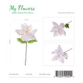 22" Christmas Leaf Off-White with Shining Gold Stars - 36 Pcs/Case