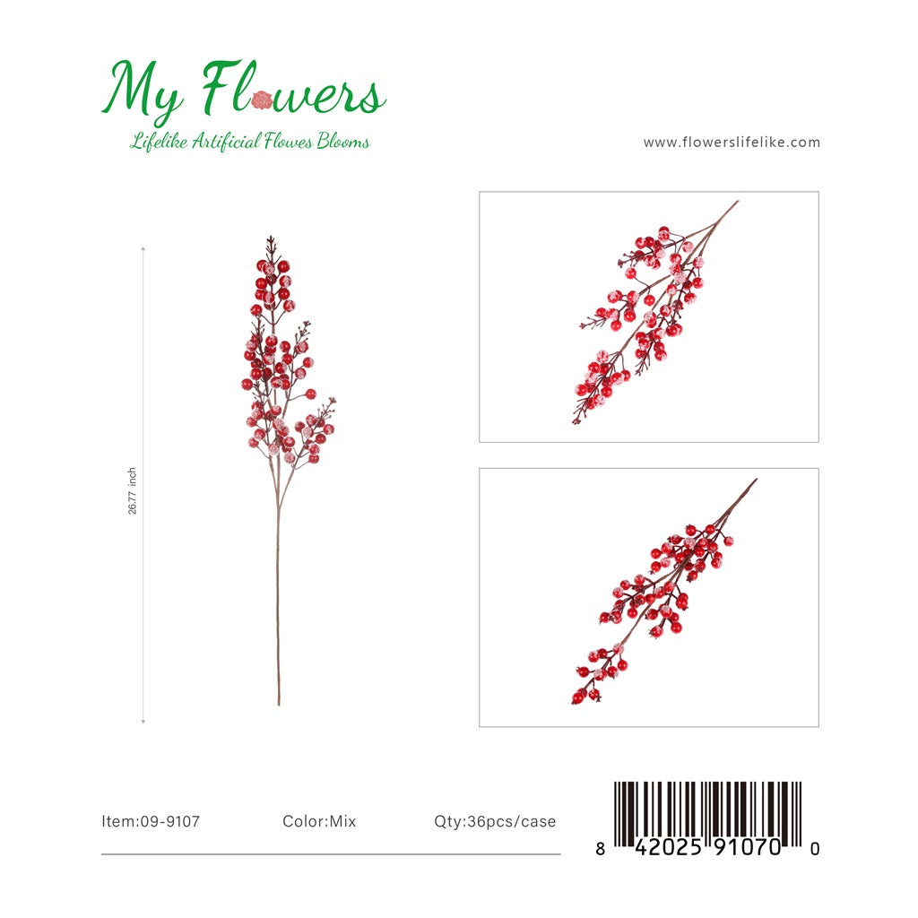 Christmas Berry Spray - 36 Pcs/Case