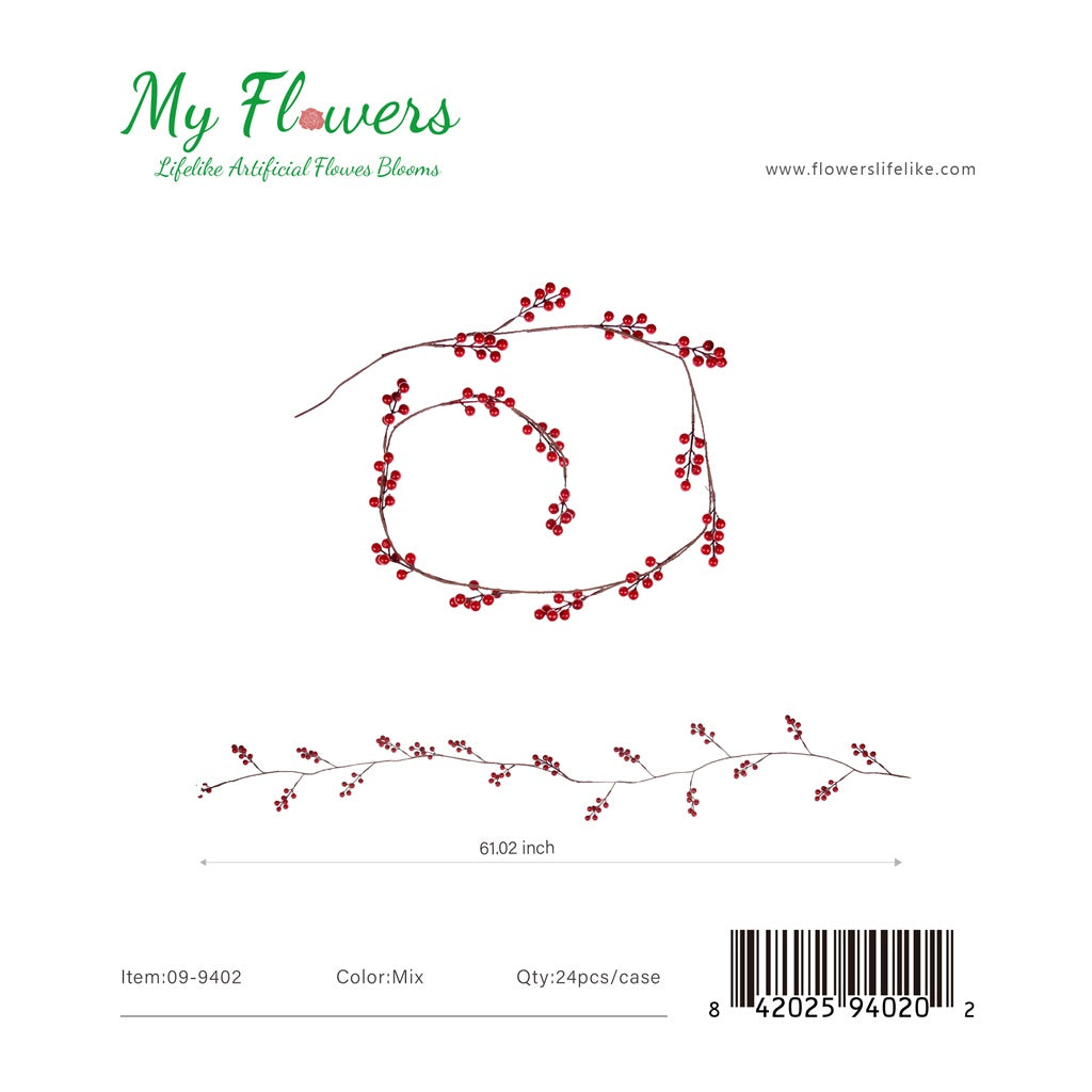 61'' Christmas Berry Garland