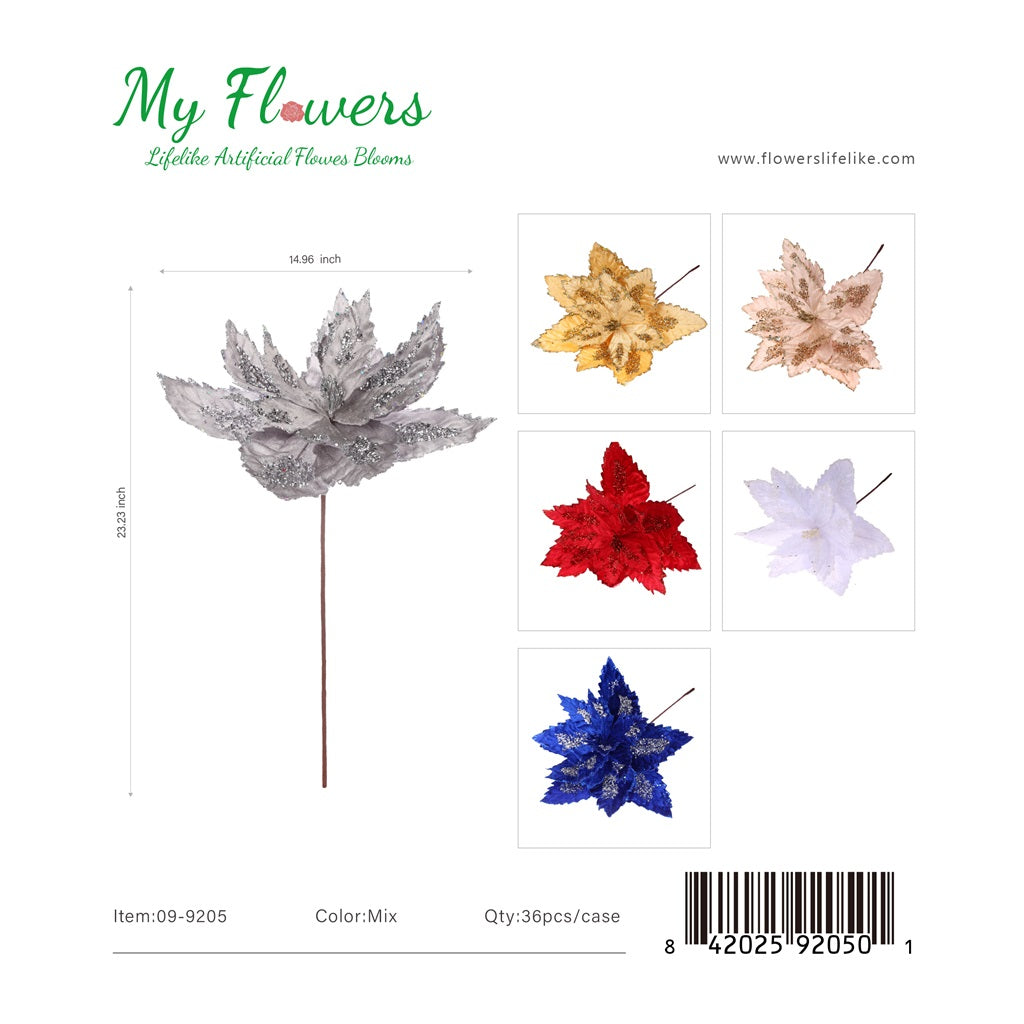 23.3'' Christmas Leaf - Mixed Colors
