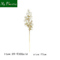 Gold Christmas Metallic Glitter Holly Stems