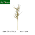 Gold Christmas Metallic Glitter Holly Stems