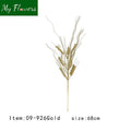 Gold Christmas Metallic Glitter Holly Stems