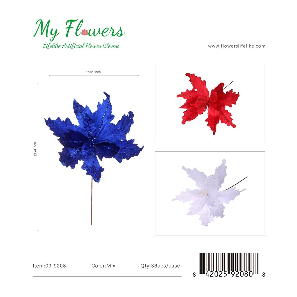 24.4'' Christmas Leaf - Mixed Colors
