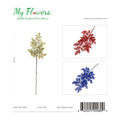 33.8" Artificial Glitter Persian Leaf Mixed Colors - 36 Pcs/Case