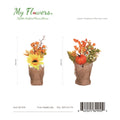 11" Mix Artificial Pumpkin with Sunflower and Maple Leaf - 36 Pcs/Case