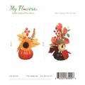 11" Mix Artificial Pumpkin with Flower and Maple Leaf - 36 Pcs/Case