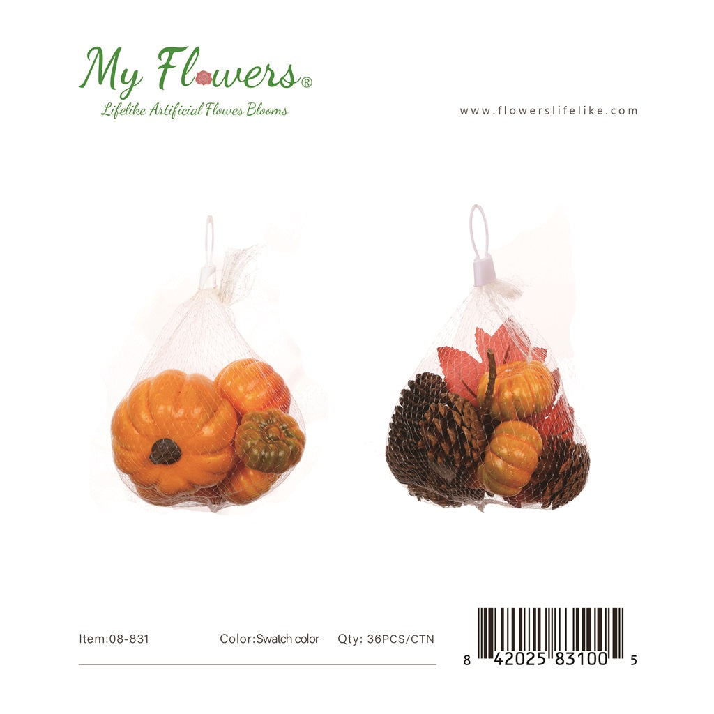 Artificial Pumpkins in Bag - 36 Pcs/Case