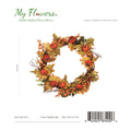 17.7" Autumn Wreath with Pumpkin - 6 Pcs/Case
