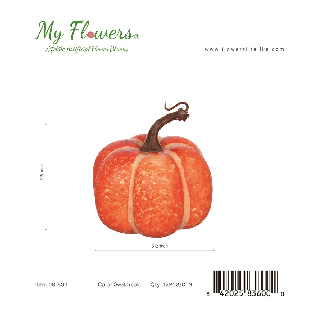 Artificial Pumpkins - 12 Pcs/Case