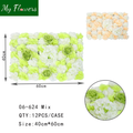 Mix Color Silk Rose Hydrangea Flower Wall Mat Backdrop Panel 23.62x15.75 inch - MyFlowers 06-624