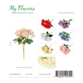 11.81 inch 7-Head Artificial Carnation Bouquet in Mixed Colors - MyFlowers line