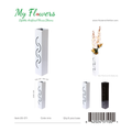 Mix Color Tall Wooden Floor Vase with Wave Cut-Out Design 22.83 inch - MyFlowers 05-571