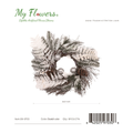 24.4 inch Frosted Winter Christmas Wreath with Silver Ornament Balls and Pinecones - MyFlowers line