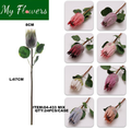 Mix Color Silk Single Stem Protea Cynaroides Bud 67cm - MyFlowers 04-433 Mix