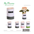 Mix Color Two-Tone Woven Cylinder Vase 4.53 inch - MyFlowers 05-579
