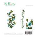 Light Blue Sweet Rose Artificial Hanging Flower Garland - MyFlowers 03-328 Light Blue
