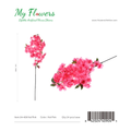 Hot Pink Artificial Silk Cherry Blossom Long Stem 39.4 inch - MyFlowers 04-409 Hot Pink
