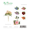 11.81 inch 5-Head Artificial Rolled Rose Bouquet in Mixed Colors - MyFlowers line