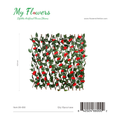 Red Rose Expandable Artificial Flower Trellis Fence 47.24 inch - MyFlowers 06-660