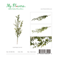 Mix Green Artificial Fern Leaf Stem 43.31 inch - MyFlowers 06-682 Mix