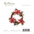 24.4 inch Christmas Wreath with Pine Spray, Red Poinsettias, Berries and Pinecones - MyFlowers line
