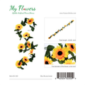 82.68 inch 8-Head Artificial Hanging Sunflower Garland with ivy leaves - MyFlowers line