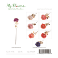 Mix Color Single King Rose Artificial Stem 29.92 inch - MyFlowers 04-444 Mix