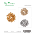 12 inch Metallic Flower Cluster Christmas Wreaths in Gold, Champagne and Silver - MyFlowers line