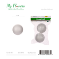 3.2 inch White Foam Balls 2 pieces per bag - MyFlowers line