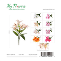 Mix Color 5-Head Silk Tiger Lily Bush Stem 25.59 inch - MyFlowers 12-1245 Mix
