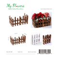 Mix Color XL Rustic Picket Fence Wood Flower Box Planter 22.83 inch - MyFlowers 05-586