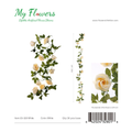 White Sweet Rose Artificial Hanging Flower Garland - MyFlowers 03-328 White