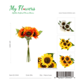 12.99 inch 7-Head Real Touch Sunflower Bouquet in Mixed Colors - MyFlowers line