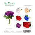 11.02 inch 7-Head Real Touch Rose Bouquet in Mixed Colors - MyFlowers line