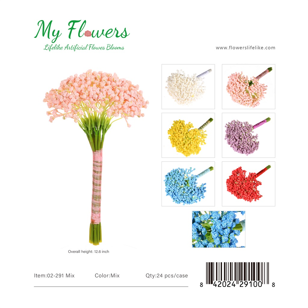 12.6 inch Artificial Wax Flower Statice Bouquet in Mixed Colors - MyFlowers line