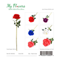 Mix Color Single Real Touch King Rose Artificial Stem 29.92 inch - MyFlowers 04-458 Mix