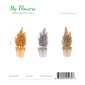 7.9 inch Christmas Metallic Cone Potted Plants in Gold, Silver and Champagne - MyFlowers line