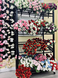 4-Tier Metal Flower Display Rack with Wheels - Serendipity Supplies wholesale display fixture