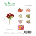 11.81 inch 7-Head Artificial Sakura Bouquet in Mixed Colors - MyFlowers line