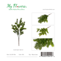 19.69 inch Mixed Pine Leaves Bush - MyFlowers line
