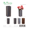 Mix Color Tall Rustic Slatted Wood Floor Vase 11.42 inch - MyFlowers 05-578