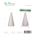 9.5 inch White Craft Foam Cone DIY Christmas Tree Form - MyFlowers line