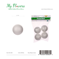 2.4 inch White Foam Balls 4 pieces per bag - MyFlowers line