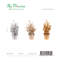 7.9 inch Christmas Metallic Eucalyptus Potted Plants in Silver, Champagne and Gold - MyFlowers line