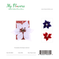 9.5 inch Velvet Artificial Poinsettia Flowers in White, Navy Blue and Red - MyFlowers line