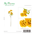 Yellow 3-Head Real Touch Sunflower Artificial Stem 29.92 inch - MyFlowers 04-424