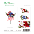 19.29 inch 10-Head Patriotic Magnolia Bouquet with American Flag in Mixed Colors - MyFlowers line